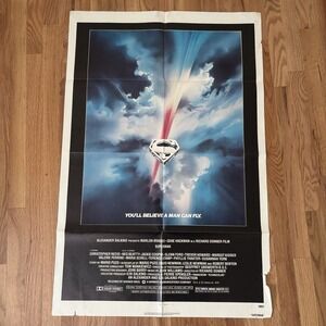 Superman Original One Sheet Movie Poster 1978 Christopher Reeves Folded